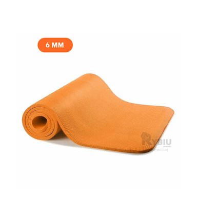 MAT RYBIU DE30612 6MM EJERCICIO YOGA ANARANJADO + REGALO STICKERS