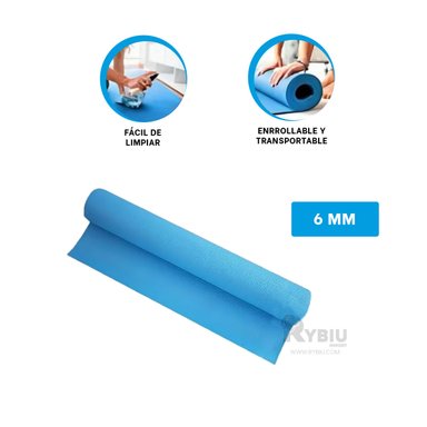 MAT RYBIU DE30613 6MM FUNCIONAL PILATES CELESTE + GIFT STICKERS