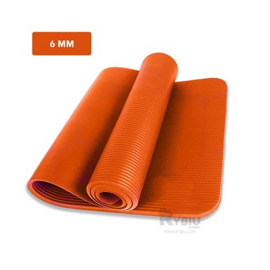 MAT RYBIU DE30612 6MM YOGA ANARANJADO + REGALO LIGAS PEINAR