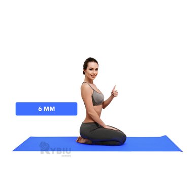 COLCHONETA RYBIU DE30618 6MM PILATES AZUL + REGALO LIGAS PEINAR