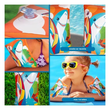 SALVAVIDAS RYBIU 32102 MULTICOLOR FLOTANTE EN TIBURON + POST-IT ADHESIVOS - 5