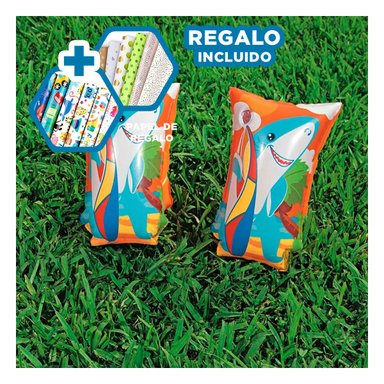 FLOTADOR RYBIU 32102 MULTICOLOR BRAZERAS FACIL ALMACENAR EN TIBURON + PAPEL REGALO