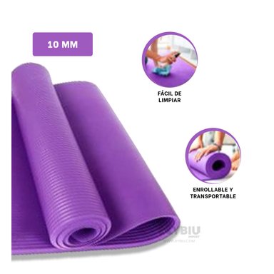 MAT RYBIU DE30608 10MM FUNCIONAL PILATES LILA + GIFT STICKERS