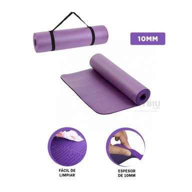 MAT RYBIU DE30608 10MM VERSATIL YOGA LILA + LIGAS REGALO