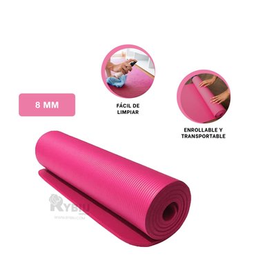 MAT RYBIU DE30624 8MM ENRROLLABLE GOMA EVA ROSADO + REGALO STICKERS