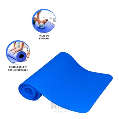 COLCHONETA RYBIU DE30620 8MM ANTIDESLIZANTE AZUL + LIGAS REGALO