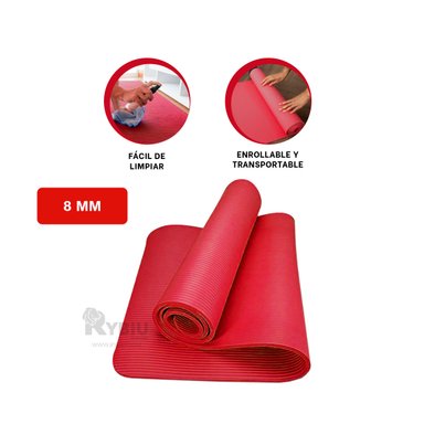 MAT RYBIU DE30623 8MM DEPORTIVO HECHO GOMA EVA ROJO + GIFT STICKERS