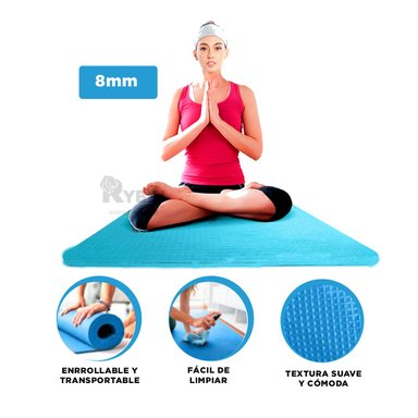 COLCHONETA RYBIU DE30621 8MM GOMA CELESTE + REGALO LIGAS PEINAR