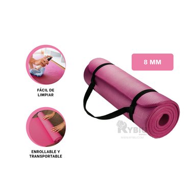 MAT RYBIU DE30624 8MM PILATES ROSADO + REGALO AGENDITA