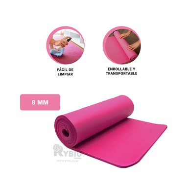 MAT RYBIU DE30624 8MM EJERCICIOS ROSADO + ENVOLTORIO REGALO