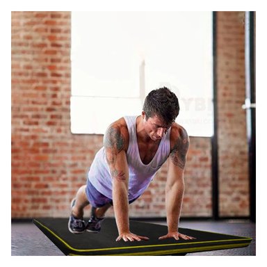 MAT RYBIU DE30535 IDEAL GYM M NEGRO Y AMARILLO + REGALO STICKERS