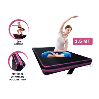 COLCHÓN RYBIU DE30534 COMODO EN TALLA L ROSADO + BANDERITAS ADHESIVAS