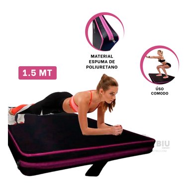 MAT RYBIU DE30534 DEPORTIVO NEGRO EN TALLA L CON ROSADO + GIFT STICKERS