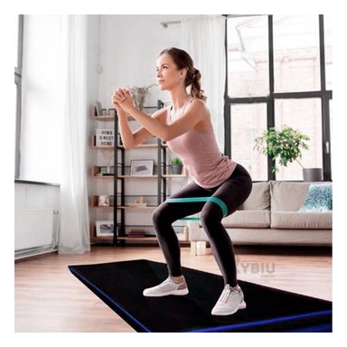 COLCHONETA RYBIU DE30532 DELGADA EN L NEGRA CON AZUL + PAPEL REGALO