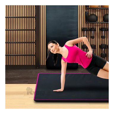 COLCHONETA RYBIU DE30542 5.5X100CM DELGADA EN S NEGRA CON ROSADO + PAPEL REGALO