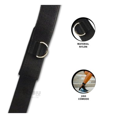 CINTURÓN RYBIU DE30543 NEGRO EFICAZ REALIZAR FUERZA + LIGAS REGALO