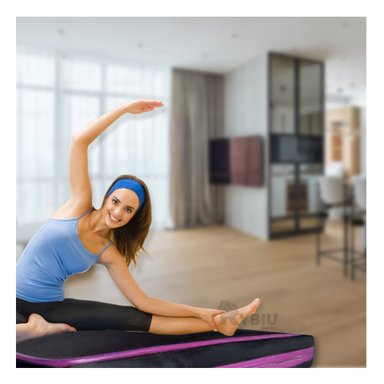 COLCHONETA RYBIU DE30534 DELGADA EN L NEGRA CON ROSADO + PAPEL REGALO