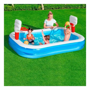 EQUIPO RESISTENTE INFLABLE DE BALONCESTO PARA PISCINA CON ARO Y PELOTA BESTWAY Y+POST IT - 2