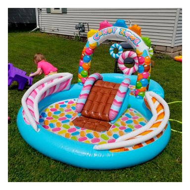 INFLABLE CON RESBALADIZA Y+ENVOLTORIO DE REGALO - 1