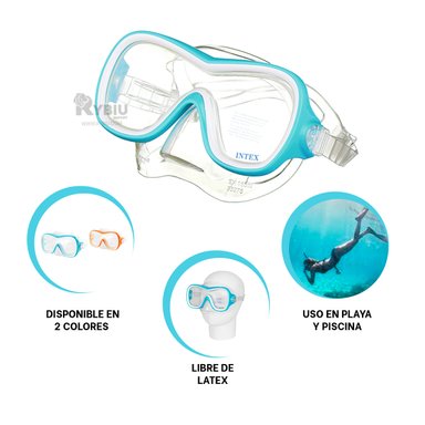 LENTES RYBIU 55978 DURABLE CELESTE + REGALO LIGAS PEINAR