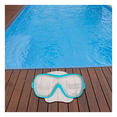 LENTES BUCEO RYBIU 55978 UTILES CELESTE + LIGAS REGALO