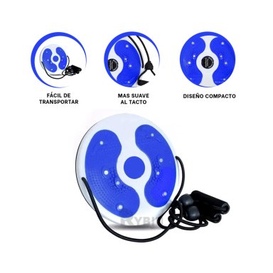 RUEDA ABDOMINAL RYBIU DE30558 PRACTICA AZUL + REGALO STICKERS