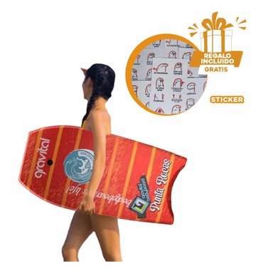 TABLERO NATACIÓN RYBIU GR-42DS PRACTICA Y UTIL ANARANJADO RAYAS + REGALO STICKERS