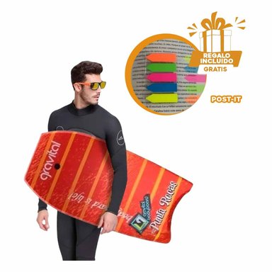FLOTADOR SURF RYBIU 42 ANARANJADO RAYAS + BANDERITAS ADHESIVAS