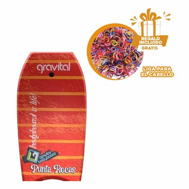 FLOTADOR SURF RYBIU GR-42DS ANARANJADO RAYAS + REGALO LIGAS PEINAR