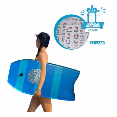 TABLERO NATACIÓN RYBIU GR-42DS PRACTICA Y FLOTADORA AZUL RAYAS + REGALO STICKERS