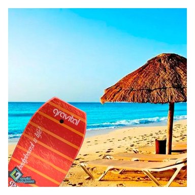 FLOTADOR SURF RYBIU GR-42DS ANARANJADO RAYAS + LIGAS REGALO