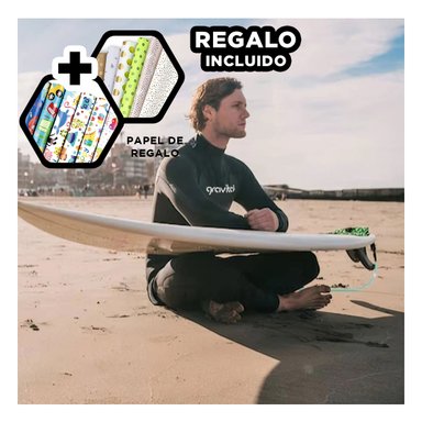 TRAJE BAÑO NATACIÓN HOMBRE RYBIU 61130-M NEGRO CON ALTA COMODIDAD + PAPEL REGALO