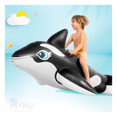 INFLABLE RYBIU FACIL DE INFLAR DISEÑO DE ORCA + GIFT MINIAGENDA
