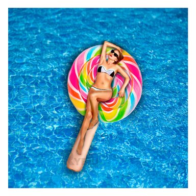 FLOTADOR RYBIU 58753EU MULTICOLOR ERGONOMICO DISEÑO CARAMELO + BANDERITAS ADHESIVAS