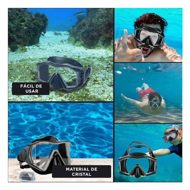 LENTES NATACIÓN RYBIU 55982 AJUSTABLES NEGRO + POST-IT ADHESIVOS