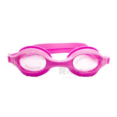 LENTES NATACIÓN RYBIU MG-1600 PRACTICOS ROSADO + BANDERITAS ADHESIVAS