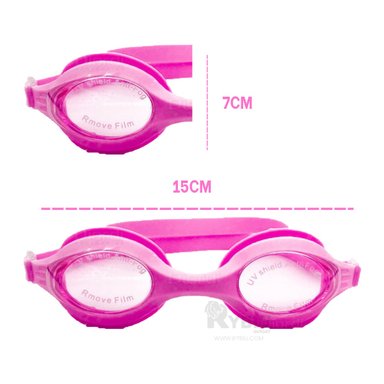 LENTES NATACIÓN RYBIU MG-1600 PISCINAS ROSADO + REGALO LIGAS PEINAR