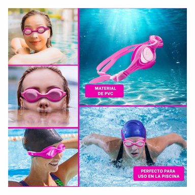LENTES NATACIÓN RYBIU MG-1600 FLEXIBLES ROSADO + POST-IT ADHESIVOS
