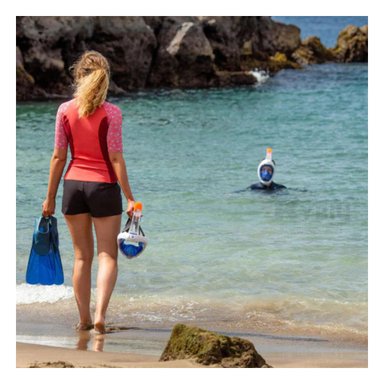 VISOR NATACIÓN RYBIU MG-BHC01-F INMERSION PROTECTORA AZUL + ENVOLTORIO REGALO