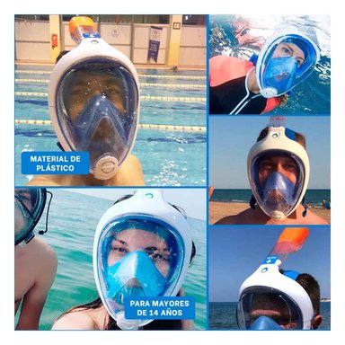 CARETA NATACIÓN RYBIU MG-BHC01-F TRANSPORTABLE AZUL + POST-IT ADHESIVOS