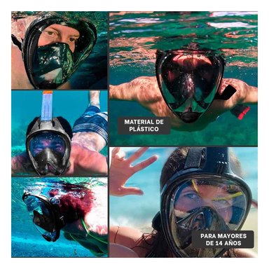 CARETA NATACIÓN RYBIU MG-BHC01-F TRANSPORTABLE NEGRO + POST-IT ADHESIVOS