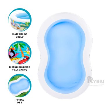 PILETA IDEAL PARA NIÑITOS DE MULTICOLOR Y+REGALO STICKERS - 3