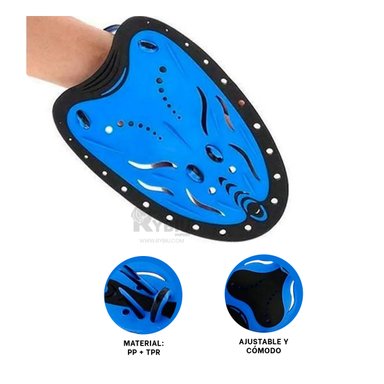PADDLE RYBIU W-200M AZUL NEGRO RESISTENTE + REGALO LIGAS PEINAR