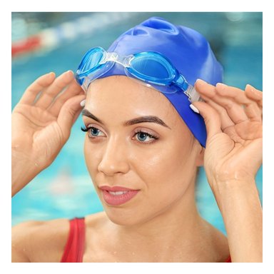 GAFAS NATACION RYBIU MG-FD590 CELESTE ADAPTABLES + LIGAS REGALO