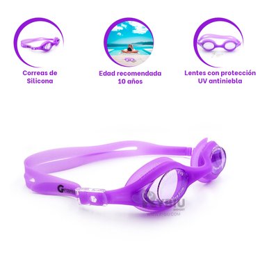 GAFAS LIVIANOS PARA DEPORTISTA COLOR MORADO Y+GIFT STICKERS