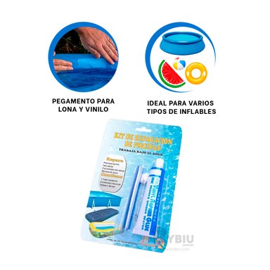 ADHESIVO RYBIU PP-01 REPARACIONES CELESTE + REGALO STICKERS