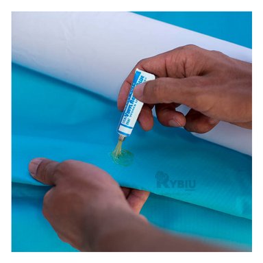 PEGAMENTO RYBIU PP-01 ARTICULO UTIL VERSATIL CELESTE + LIGAS REGALO