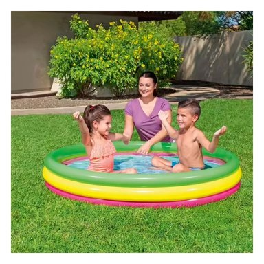 ESPACIO ACUATICO INFANTIL DE AGUA ARCOIRIS 1.52 X 30 CM PARA JUEGOS Y+LIGAS REGALO - 2