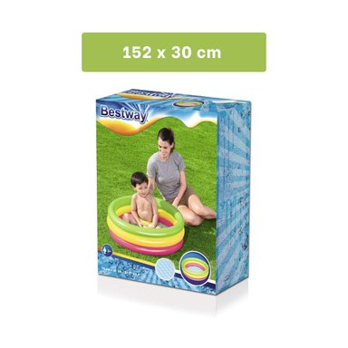 ESPACIO ACUATICO INFANTIL DE AGUA ARCOIRIS 1.52 X 30 CM PARA JUEGOS Y+LIGAS REGALO - 4