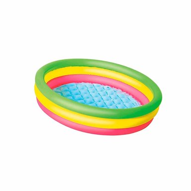 PISCINA INFANTIL PARA VERANO ARCOIRIS 1.02 X 25 CM CON COLORES VIVOS Y+LIGAS REGALO - 3
